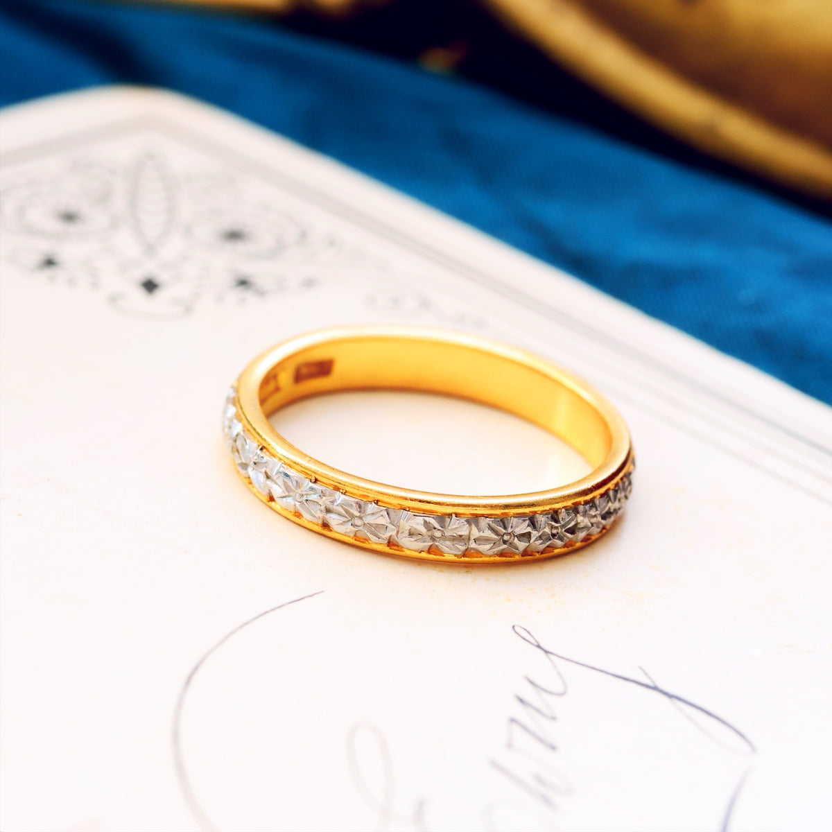 Vintage Size N Orange Blossom Wedding Band