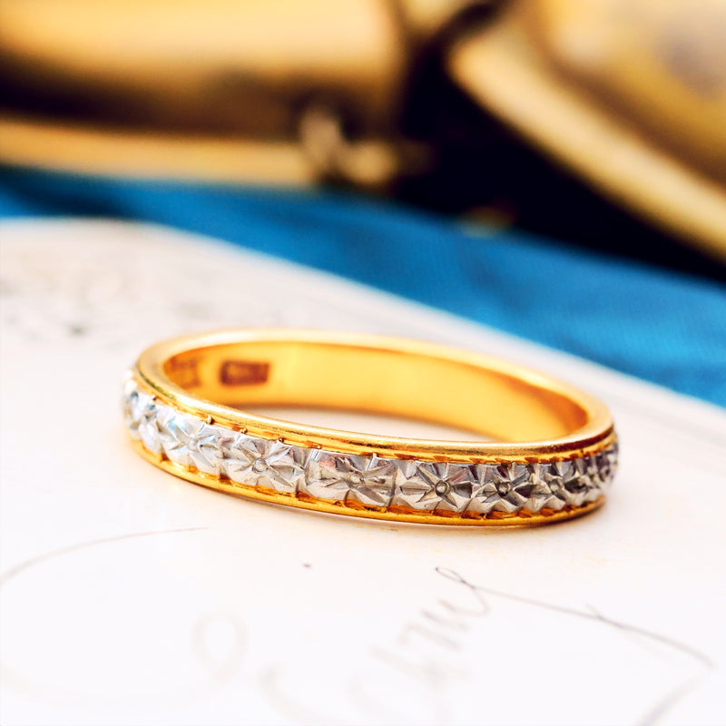 Vintage Size N Orange Blossom Wedding Band