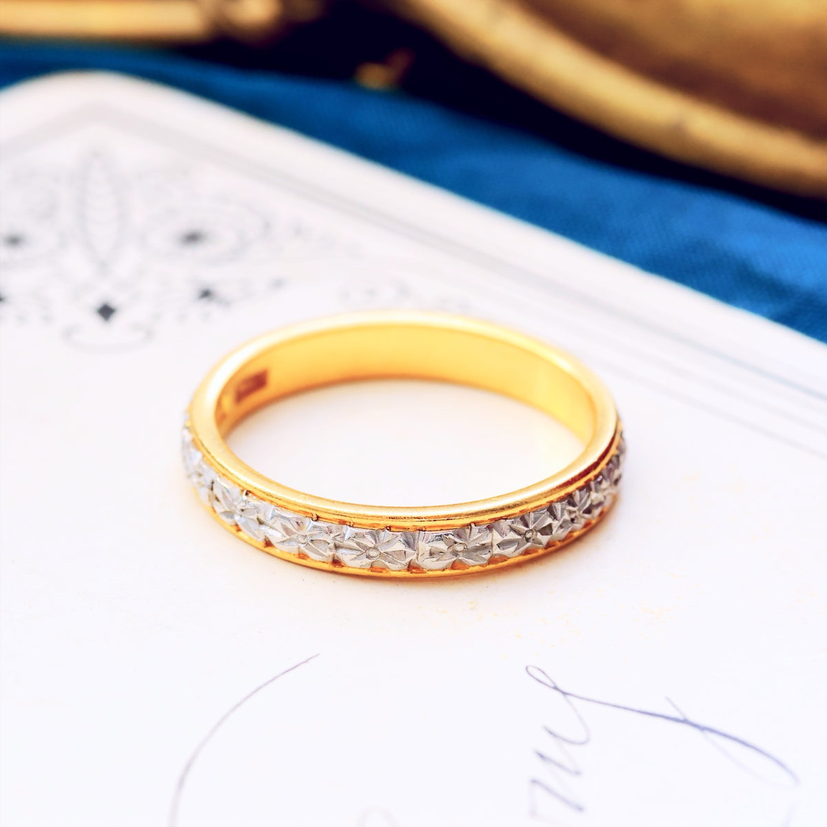 Vintage Size N Orange Blossom Wedding Band