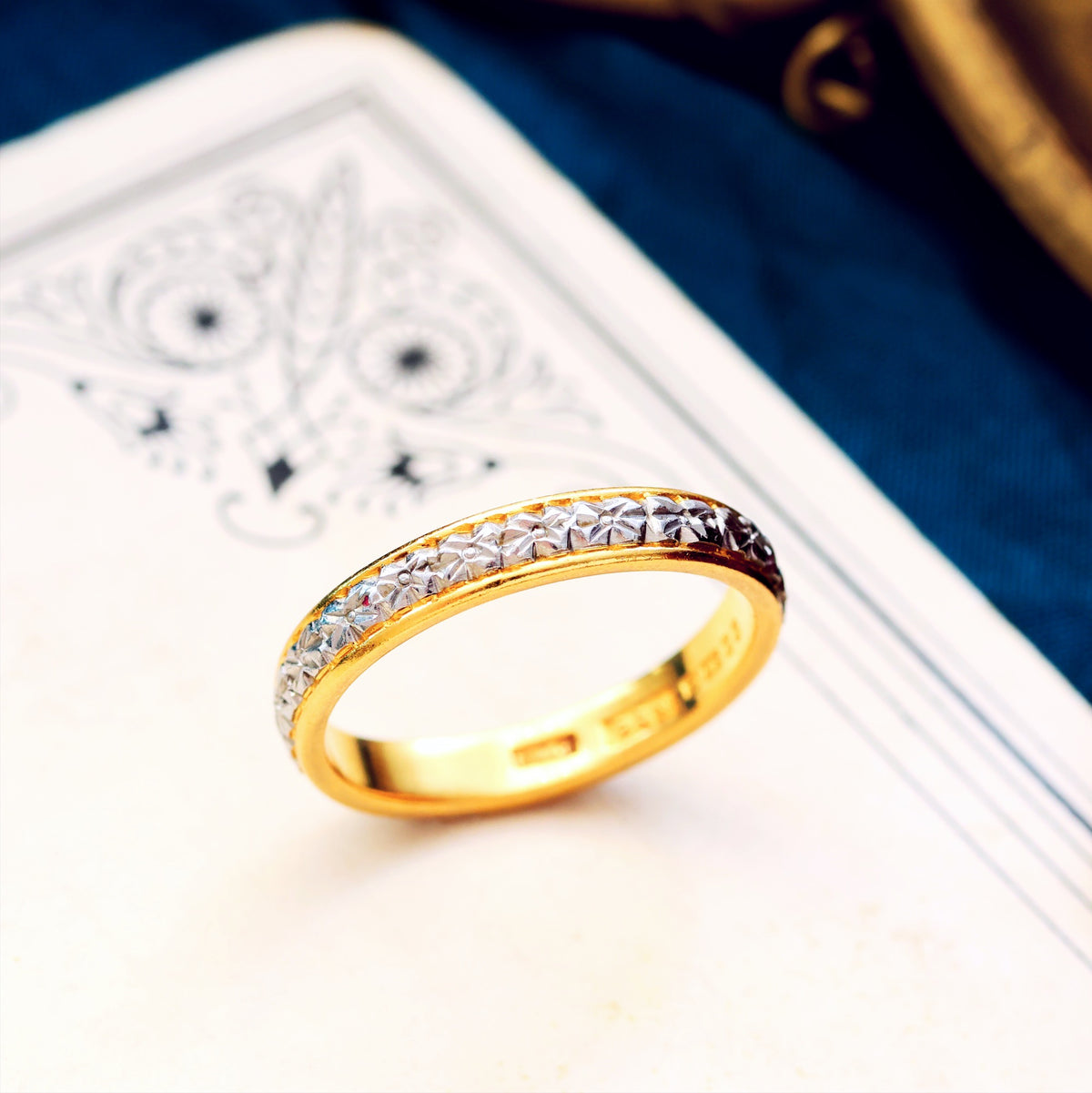 Vintage Size N Orange Blossom Wedding Band