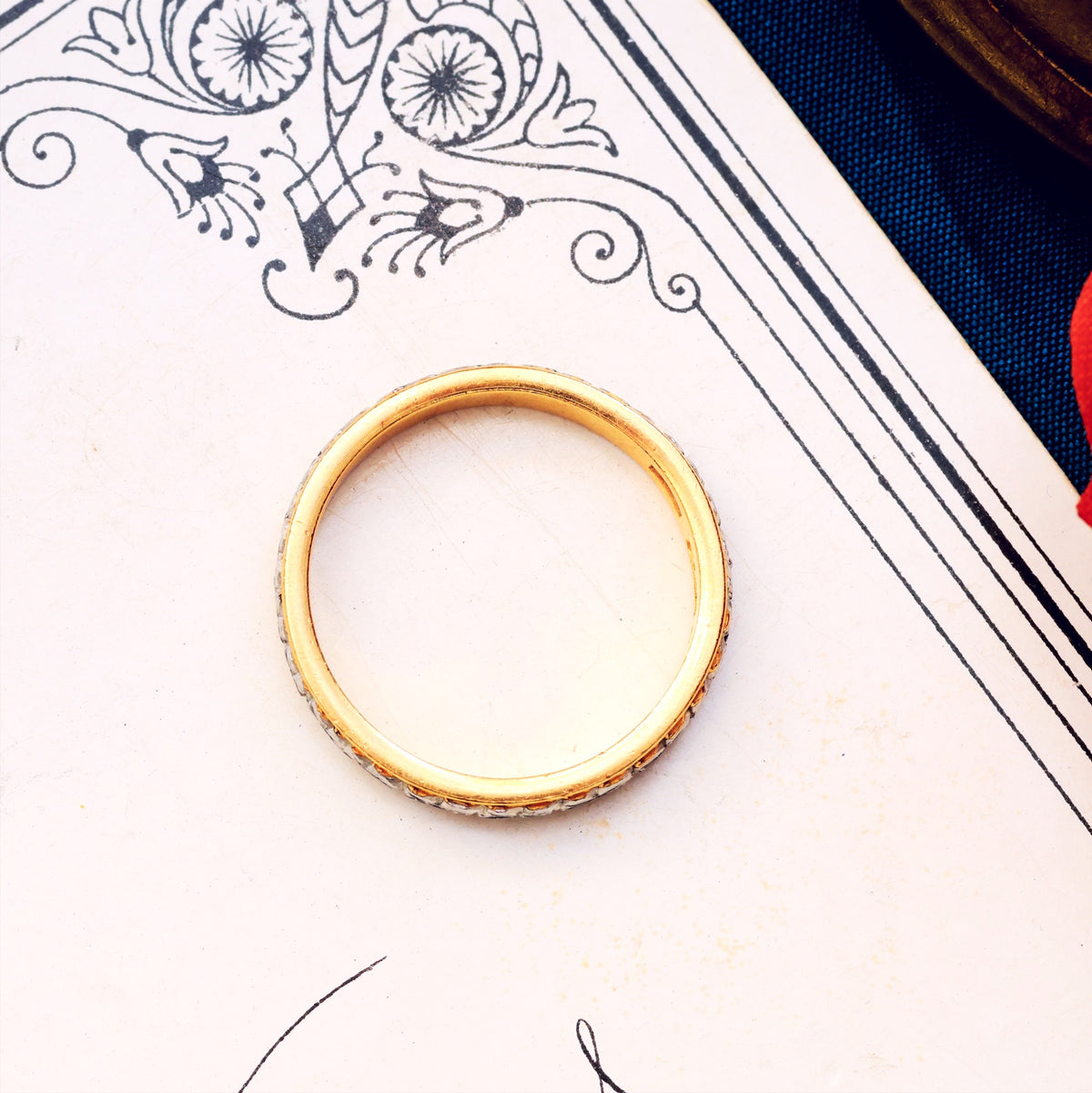 Vintage Size N Orange Blossom Wedding Band