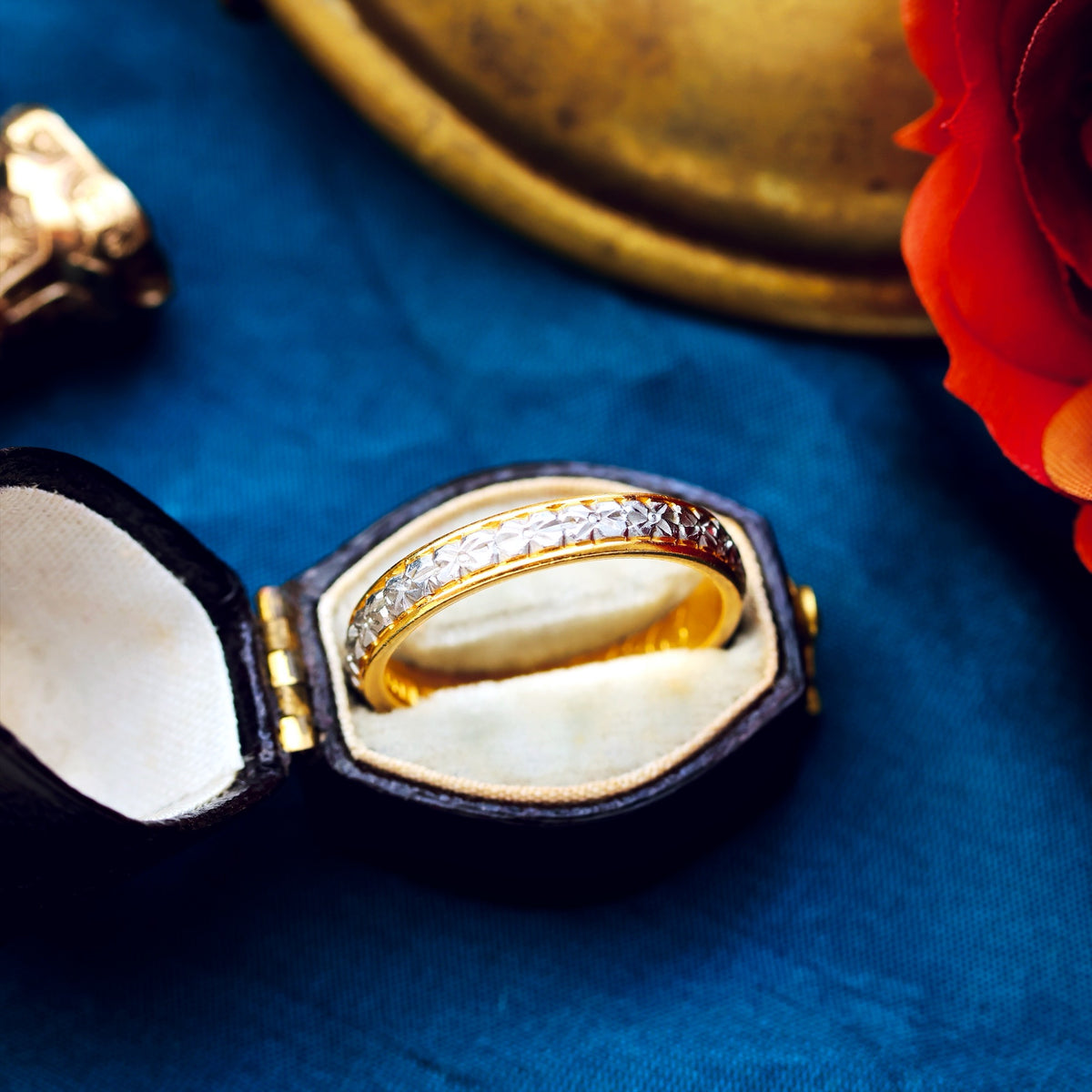Vintage Size N Orange Blossom Wedding Band