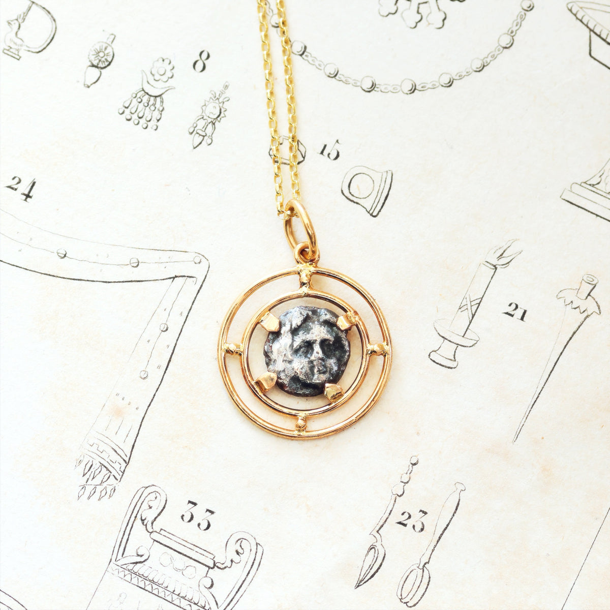 Ancient Greek Apollo Drachm Pendant