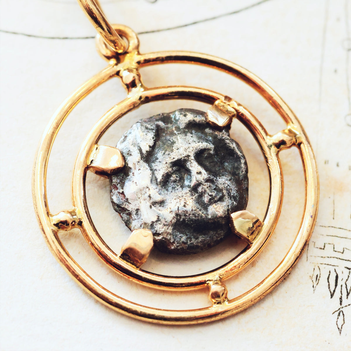 Ancient Greek Apollo Drachm Pendant