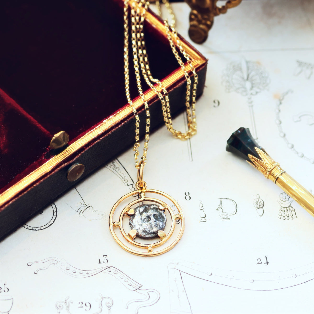 Ancient Greek Apollo Drachm Pendant