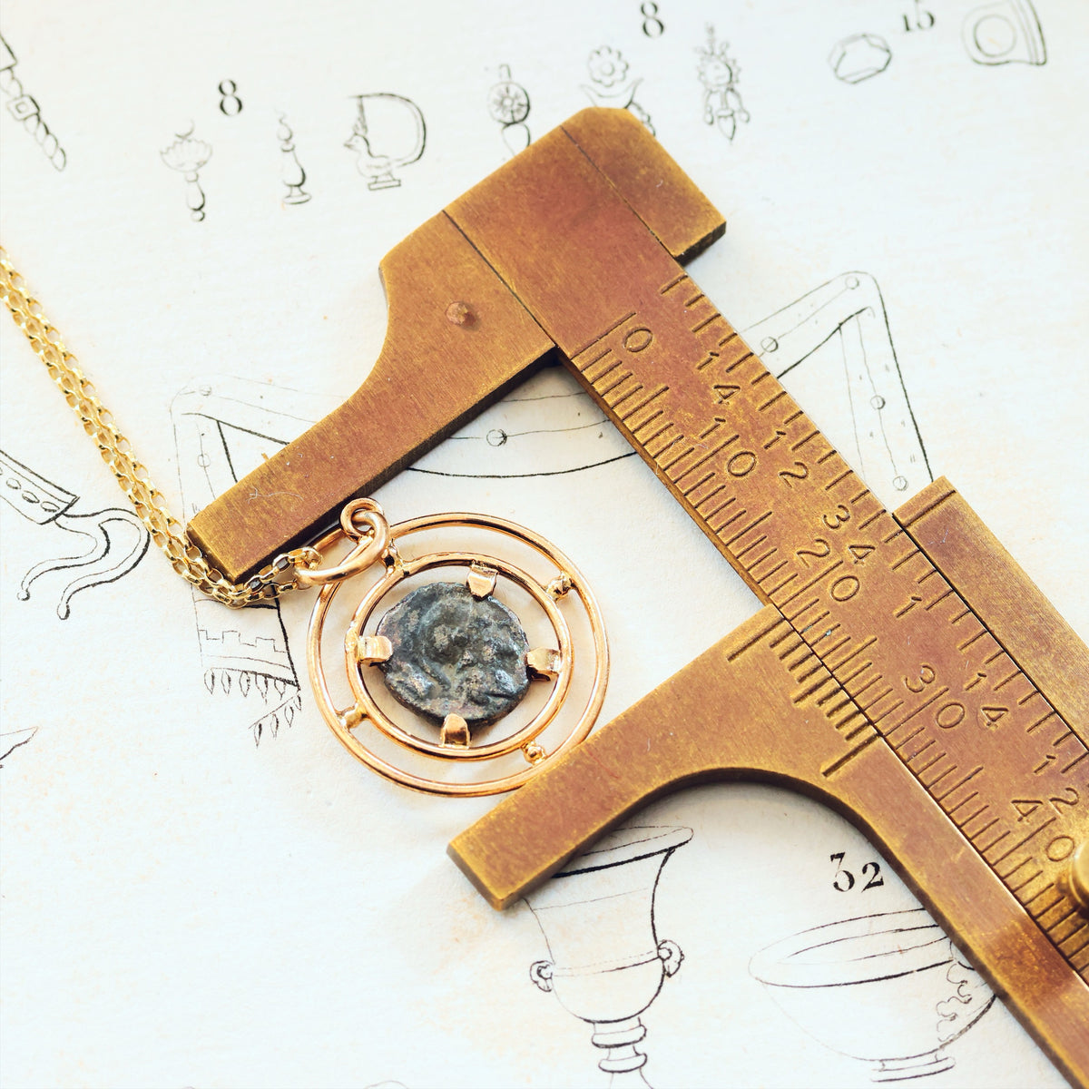 Ancient Greek Apollo Drachm Pendant