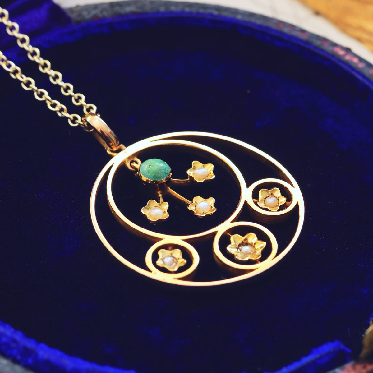 An Arts & Crafts Turquoise Lavaliere Pendant