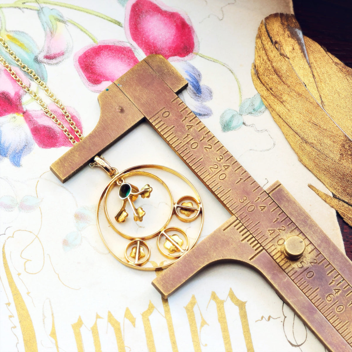 An Arts & Crafts Turquoise Lavaliere Pendant