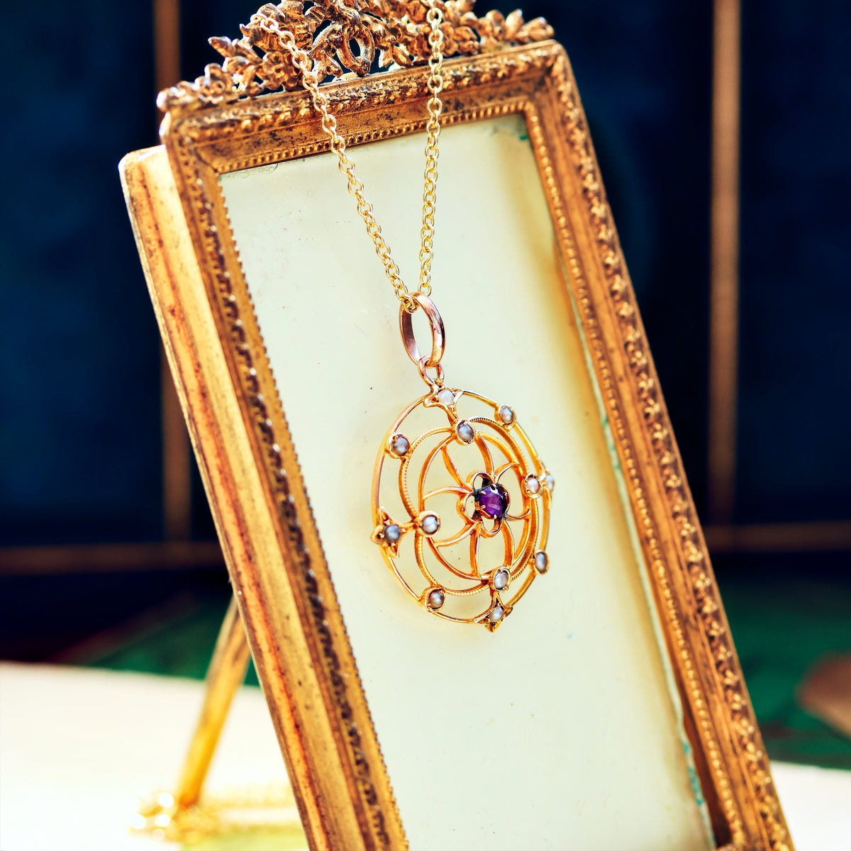 Lacily Lovely Arts & Crafts Amethyst Pendant