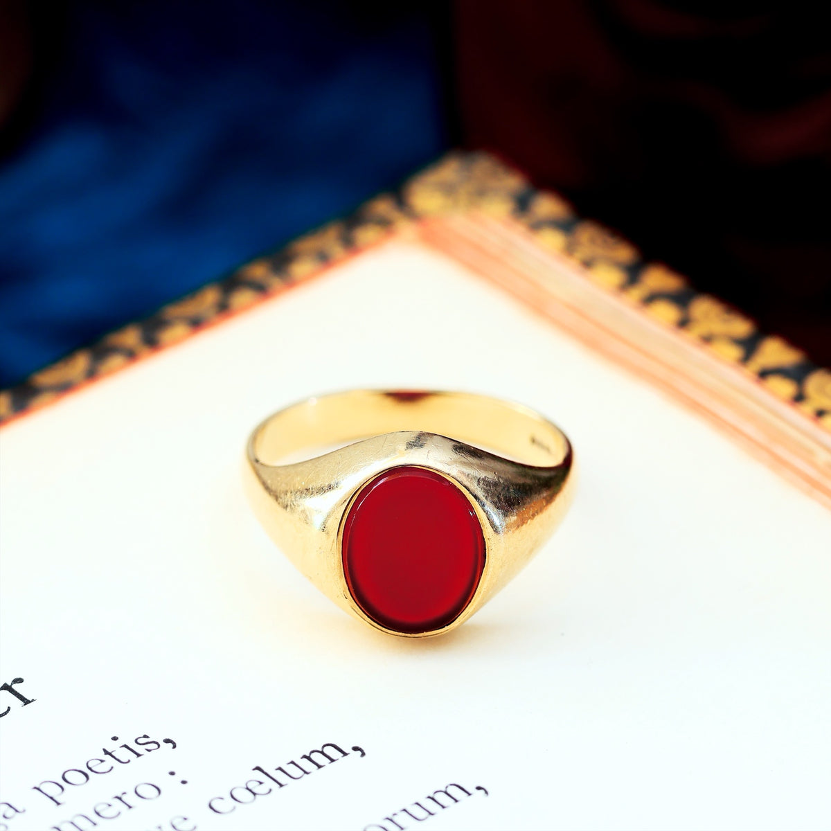 A Classic Vintage Carnelian Signet Ring