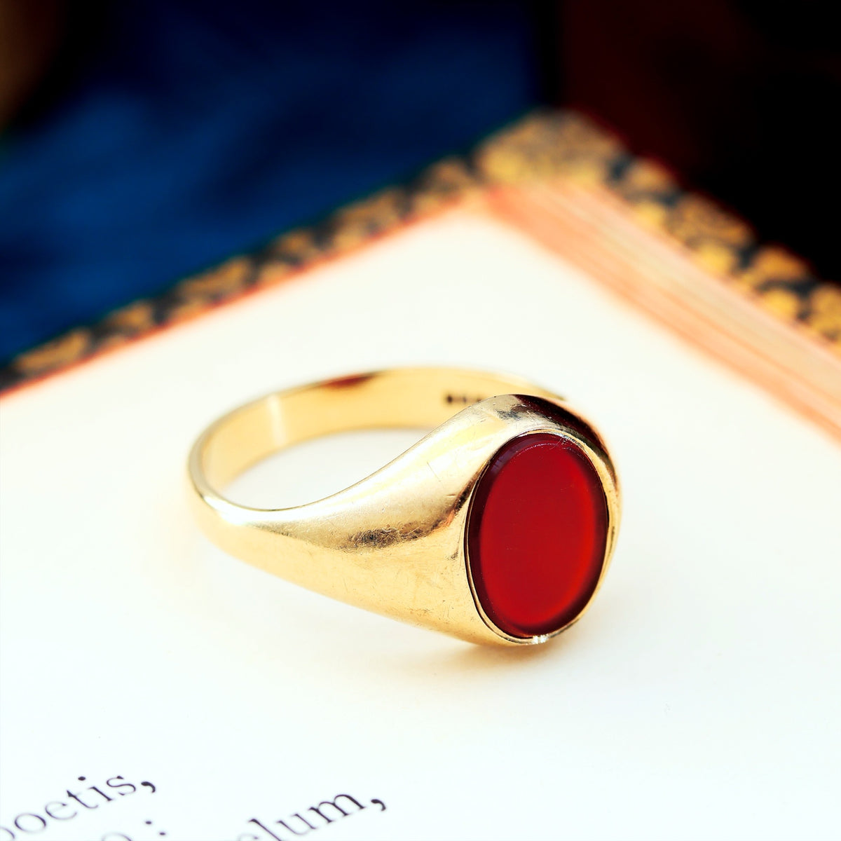 A Classic Vintage Carnelian Signet Ring