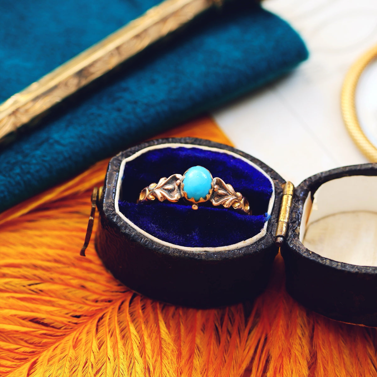 Petite Date 1892 Persian Turquoise Ring