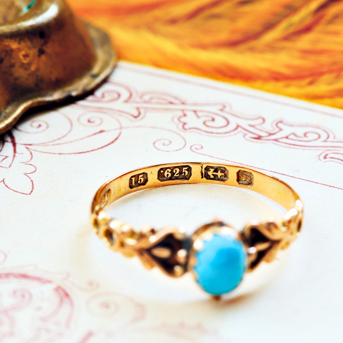 Petite Date 1892 Persian Turquoise Ring