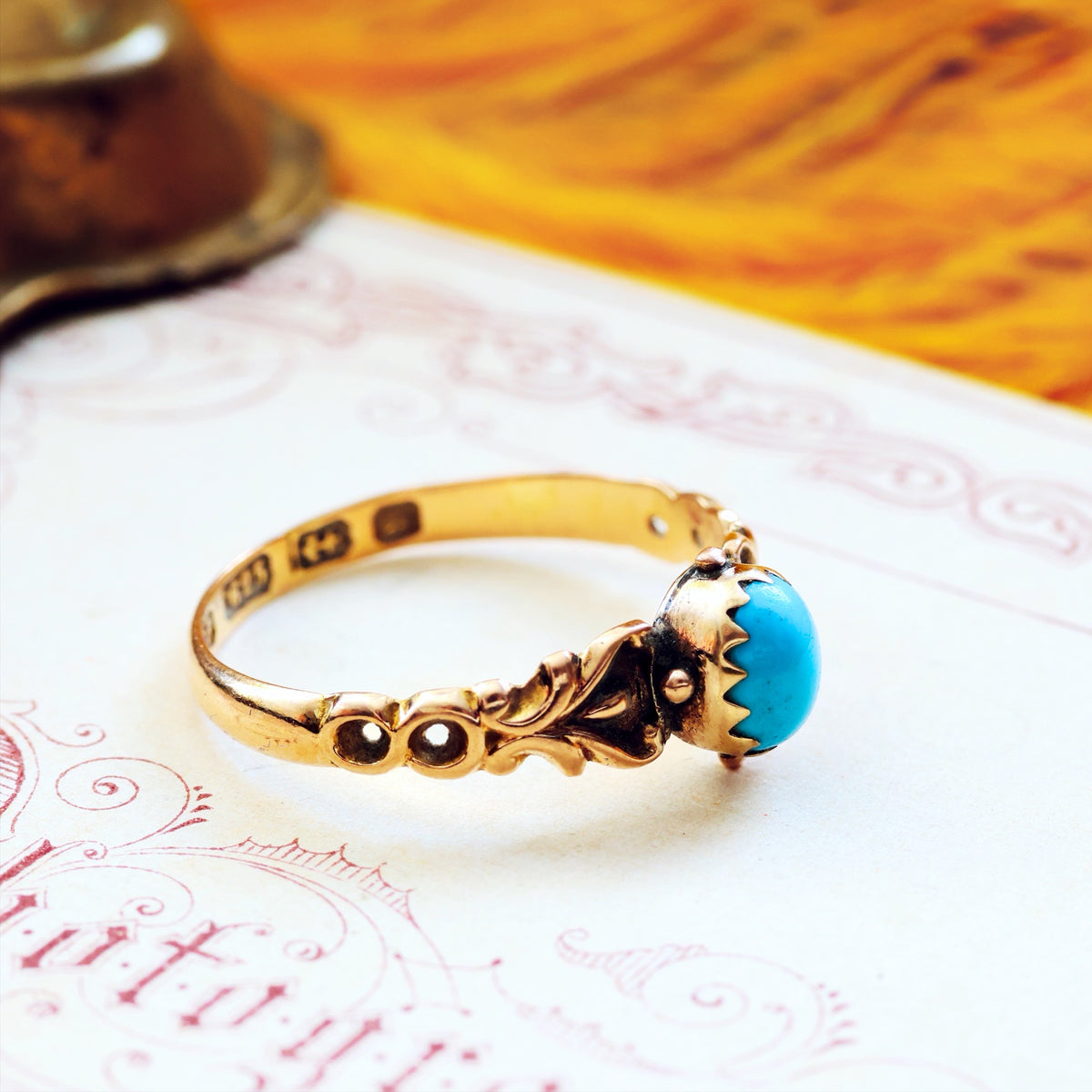 Petite Date 1892 Persian Turquoise Ring