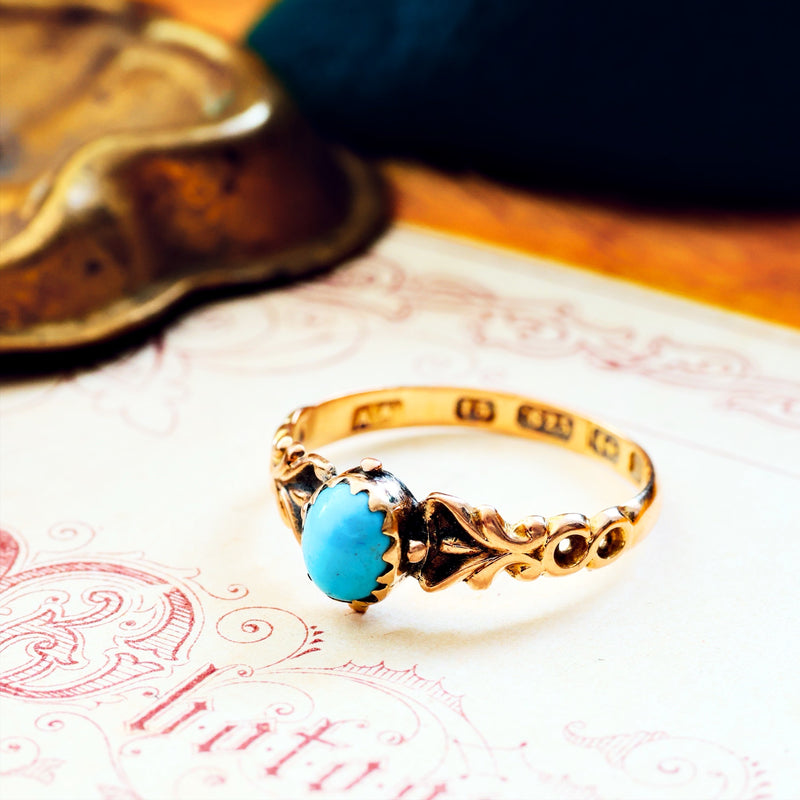 Petite Antique Persian Turquoise Ring