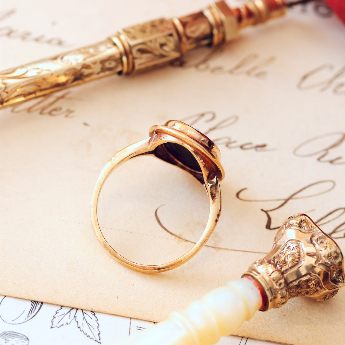 Vintage Neoclassical Vibe Goddess Ceres Wedgewood Ring