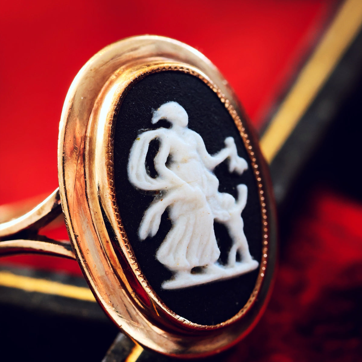 Vintage Neoclassical Vibe Goddess Ceres Wedgewood Ring