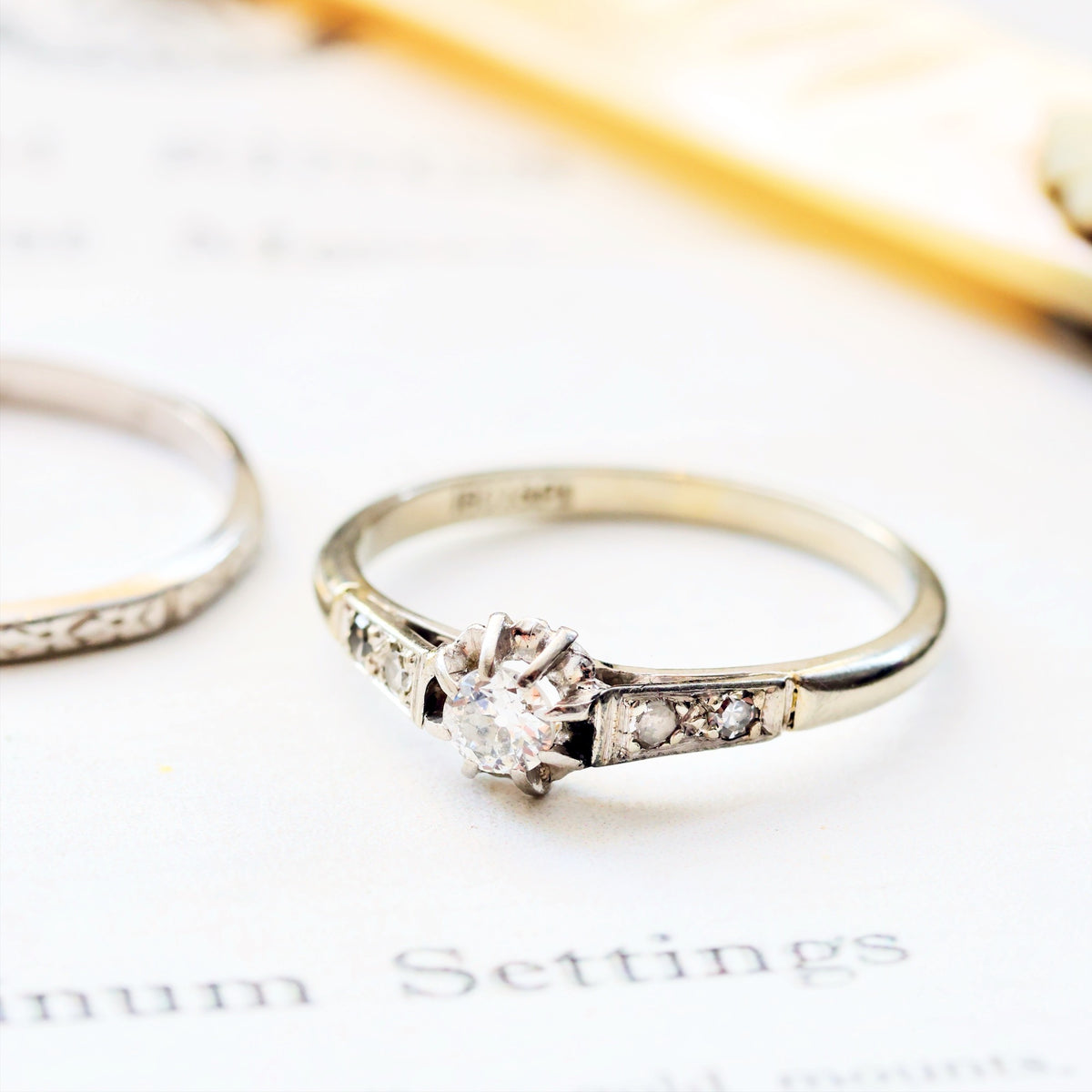 Adorable Little Vintage Diamond Engagement Ring