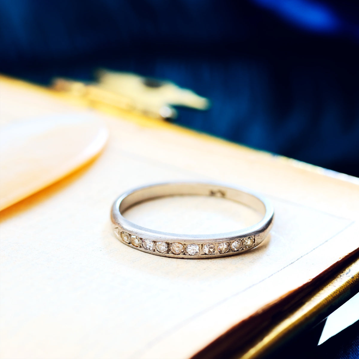 Vintage Platinum & Diamond Half Eternity Ring