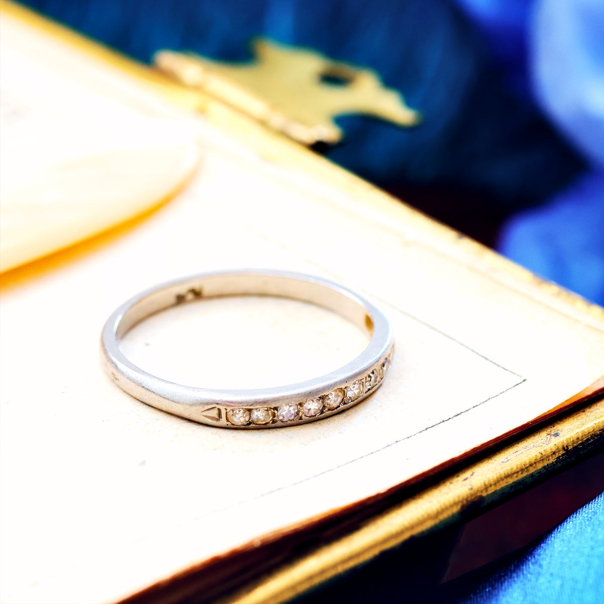 Vintage Platinum & Diamond Half Eternity Ring