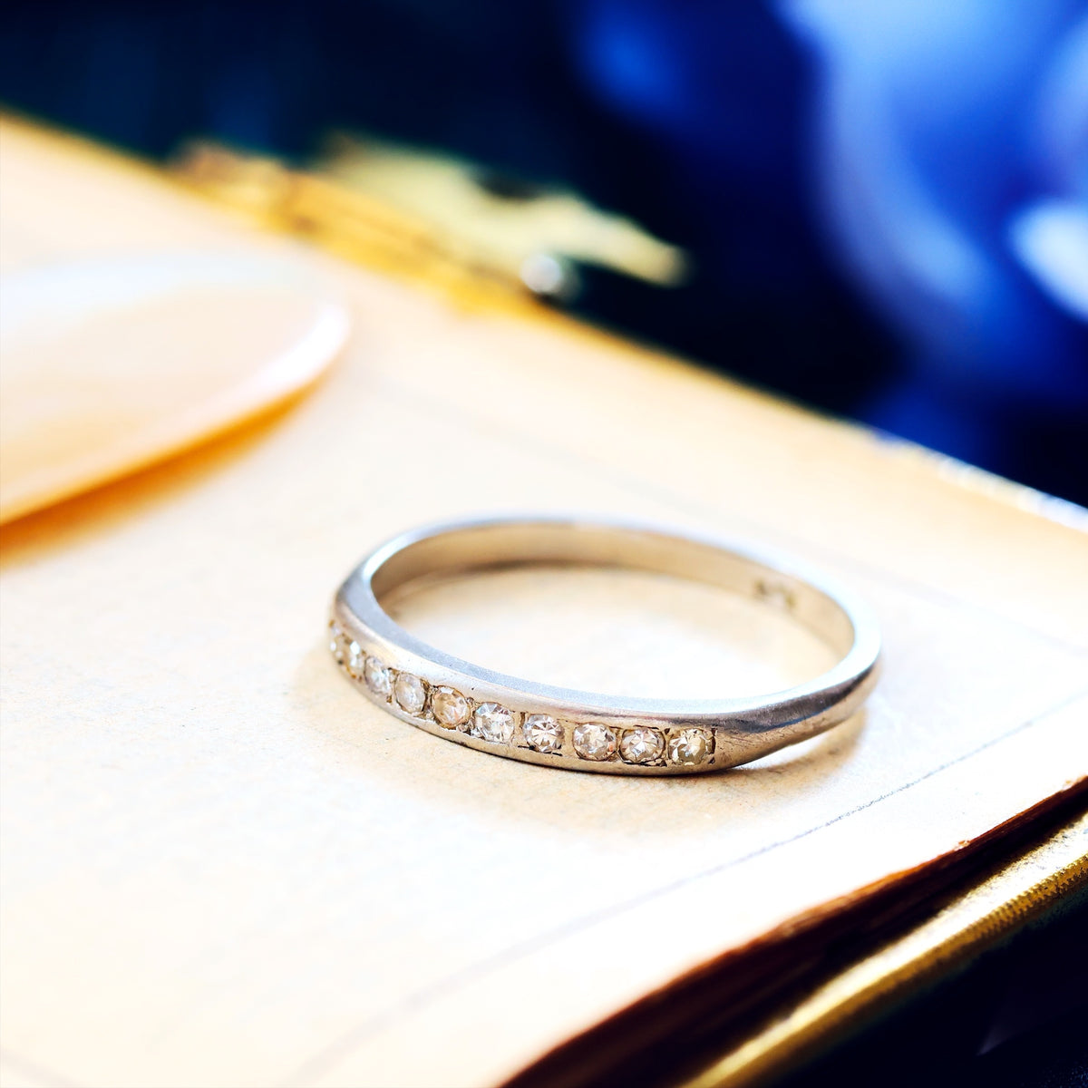 Vintage Platinum & Diamond Half Eternity Ring