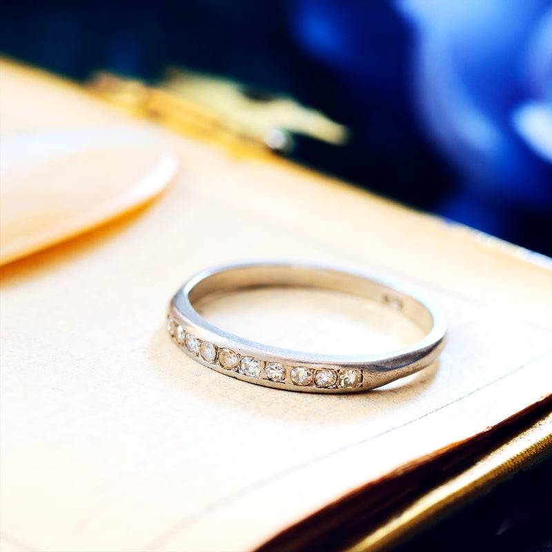 Vintage Platinum & Diamond Half Eternity Ring