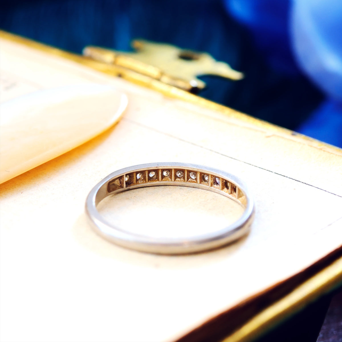 Vintage Platinum & Diamond Half Eternity Ring