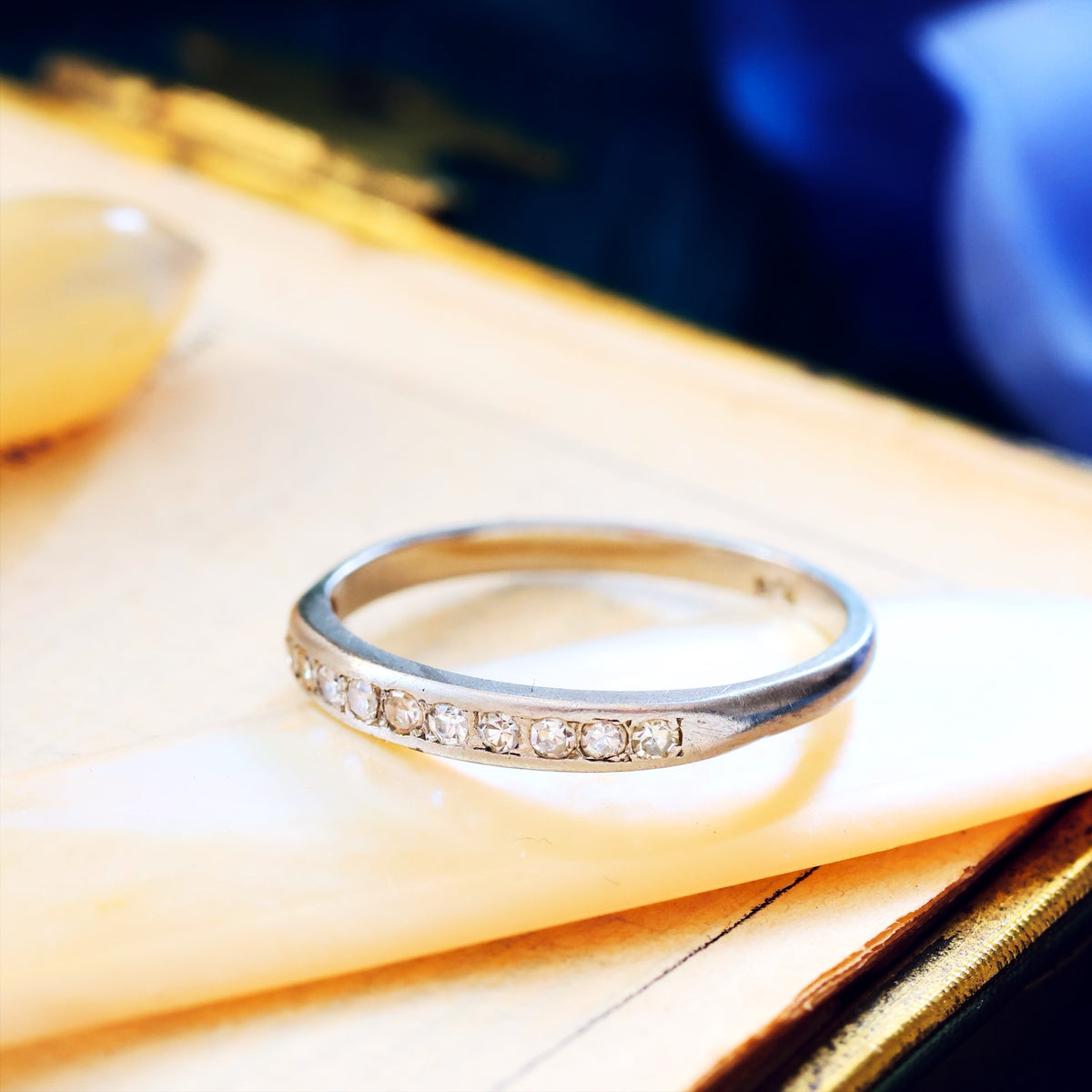 Vintage Platinum & Diamond Half Eternity Ring