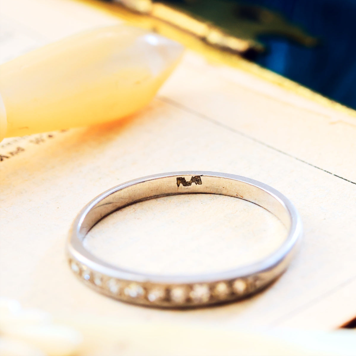 Vintage Platinum & Diamond Half Eternity Ring