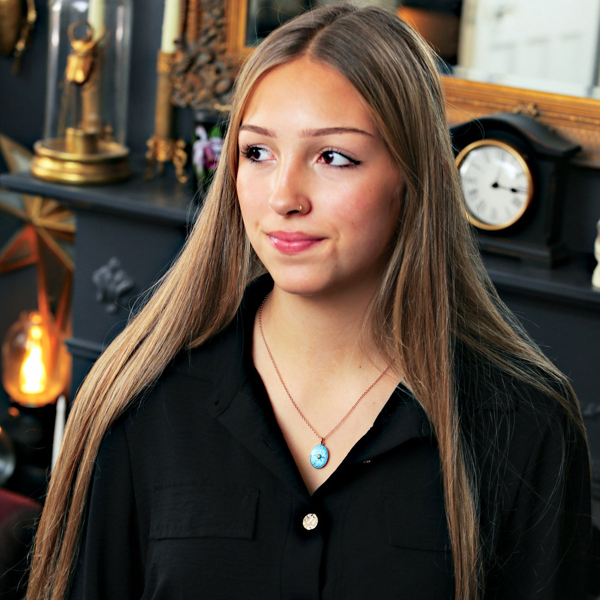 Antique Swiss Guilloche Enamel & Wild Pearl Locket