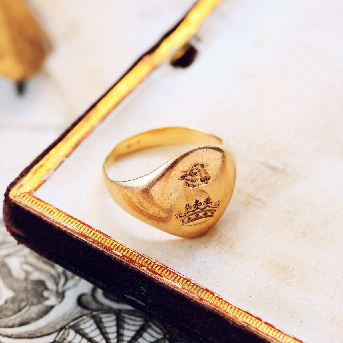 Bull's Head Ducal Coronet Signet Ring