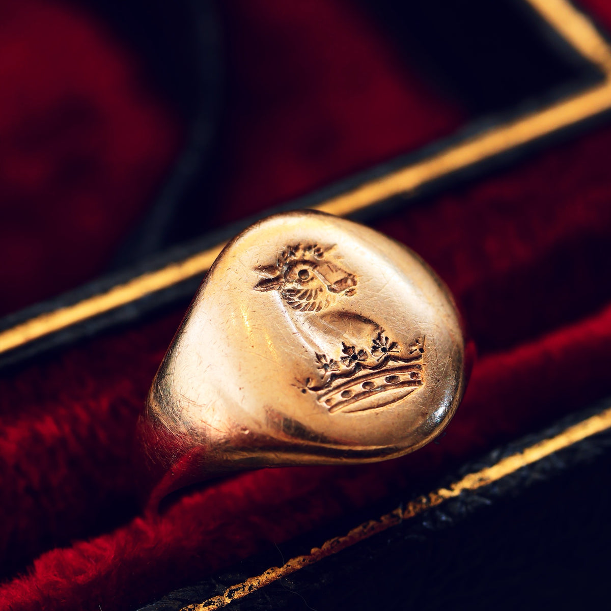 Bull's Head Ducal Coronet Signet Ring