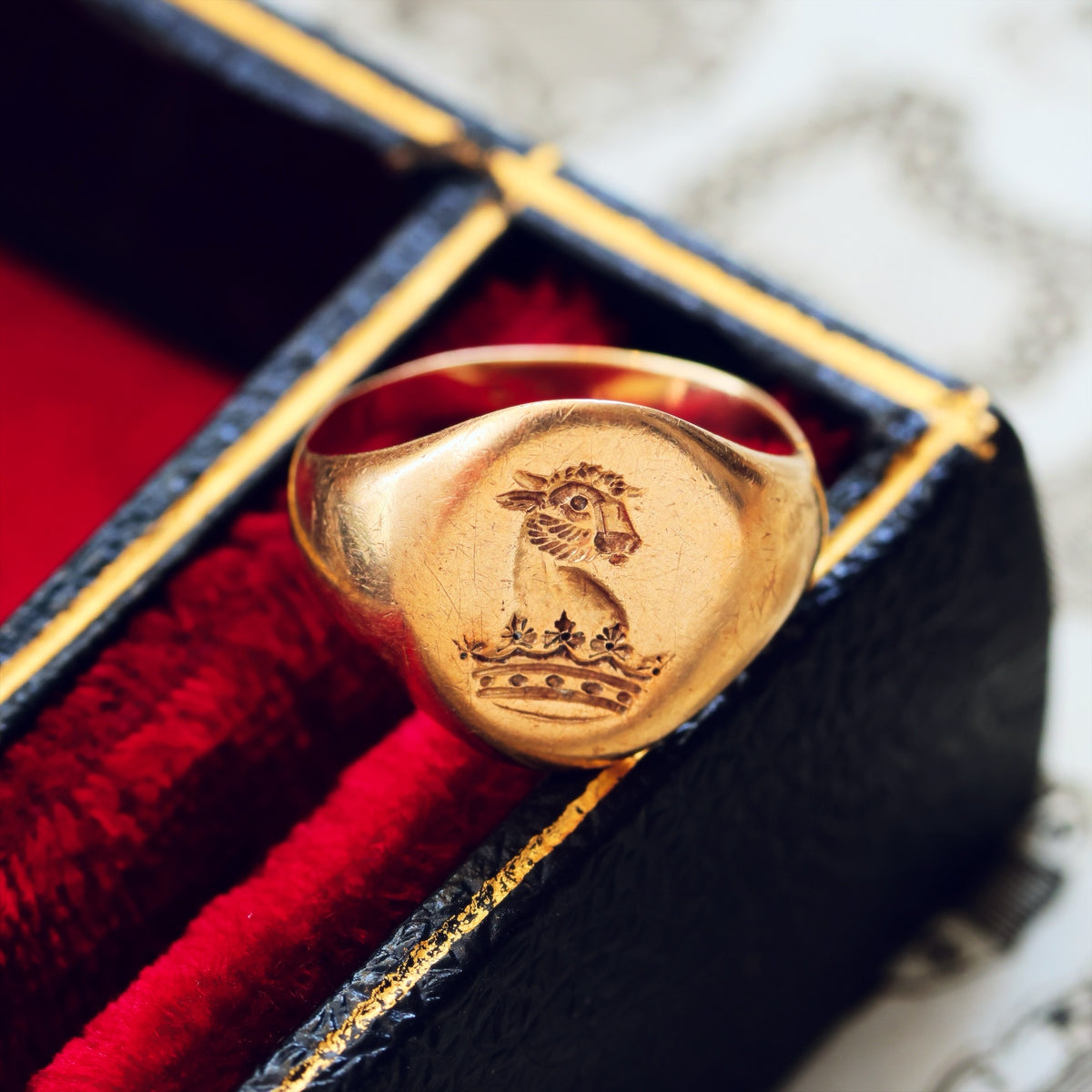 Bull's Head Ducal Coronet Signet Ring