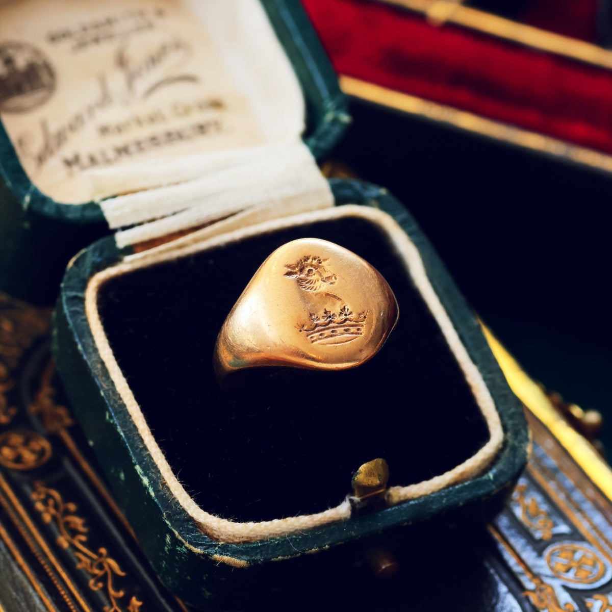Bull's Head Ducal Coronet Signet Ring