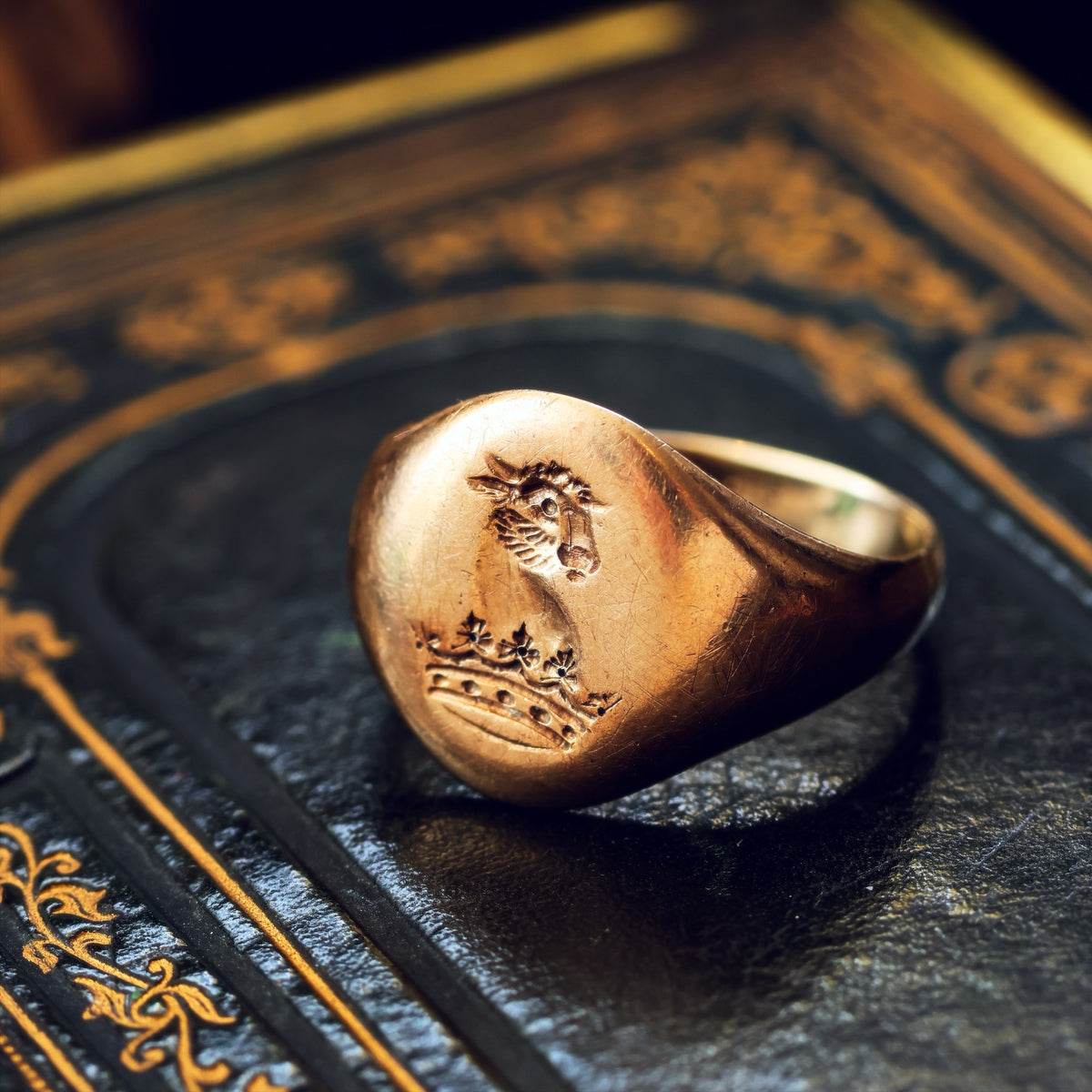 Bull's Head Ducal Coronet Signet Ring