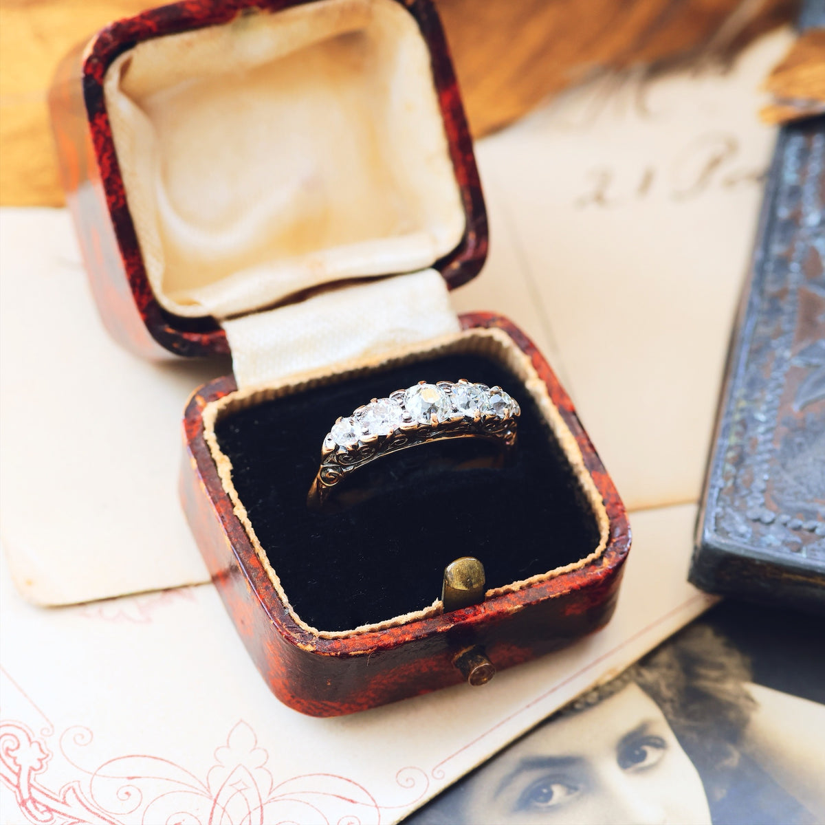 Late Victorian Hand Cut Diamond Engagement Ring
