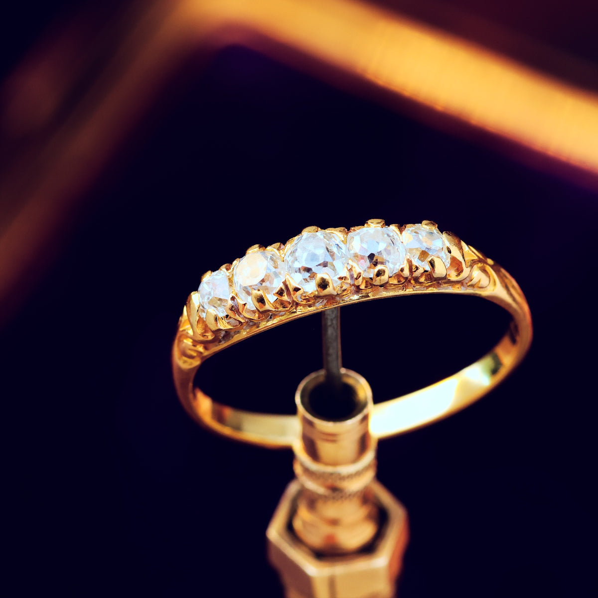 Circa 1890's Hand Cut Diamond Engagement Ring