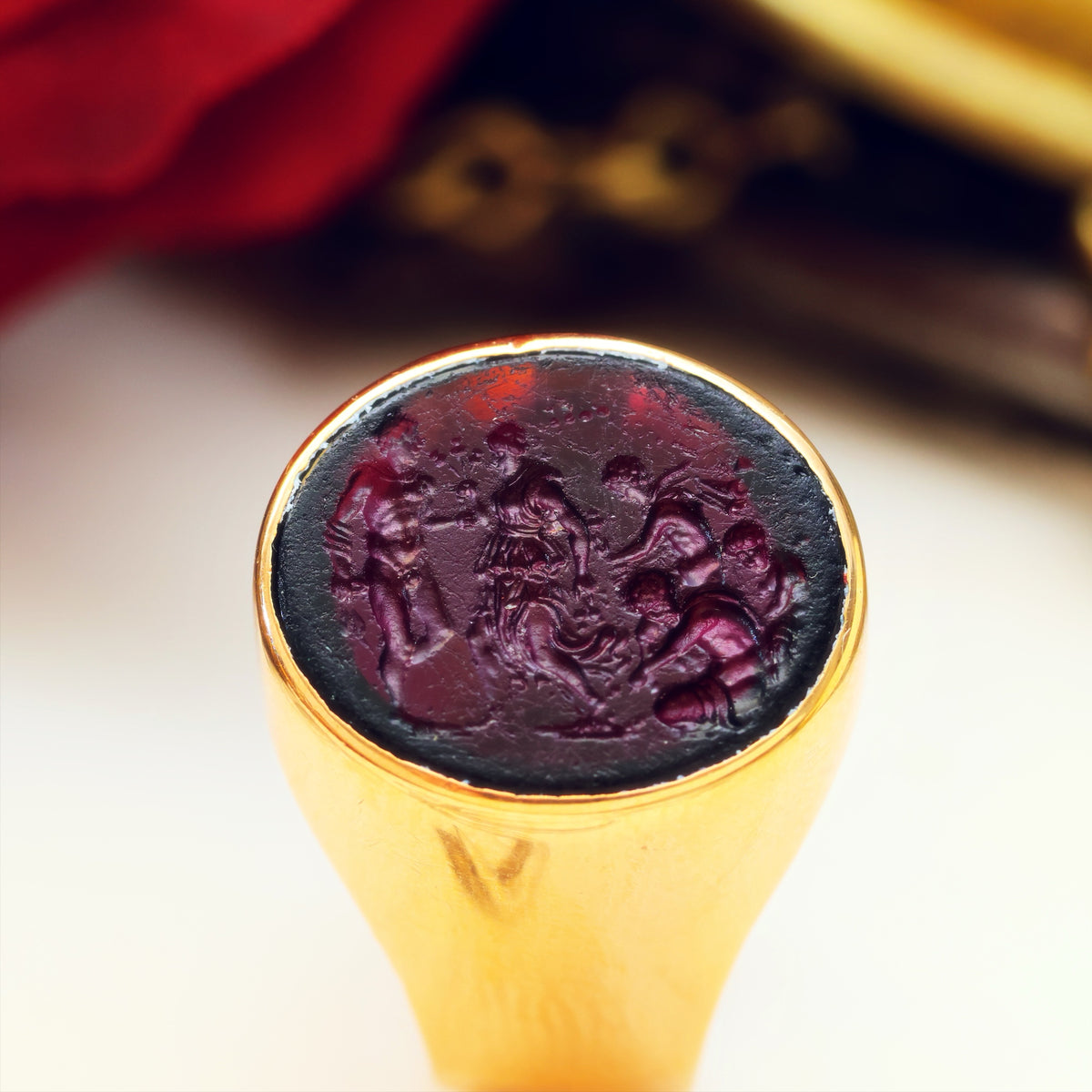 Vintage Recycled Romanesque Intaglio Ring