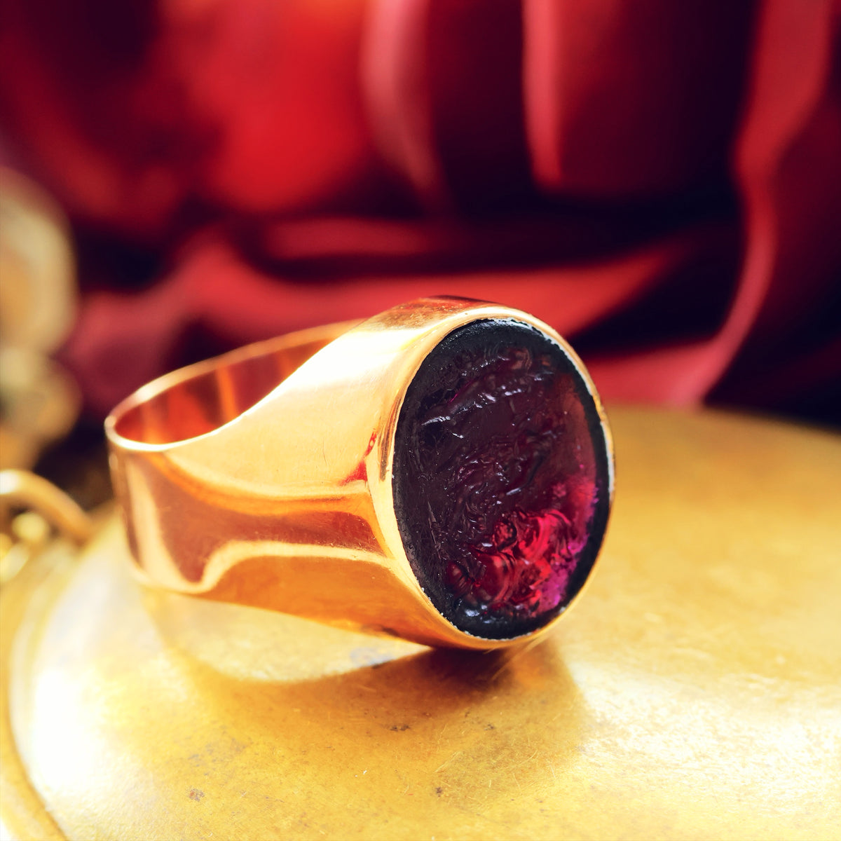 Vintage Recycled Romanesque Intaglio Ring