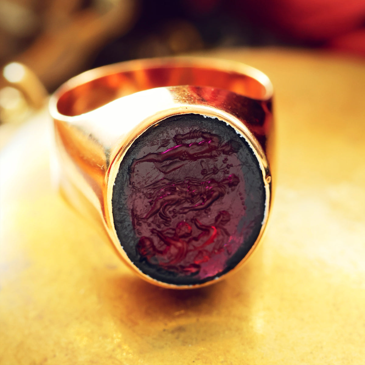 Vintage Recycled Romanesque Intaglio Ring