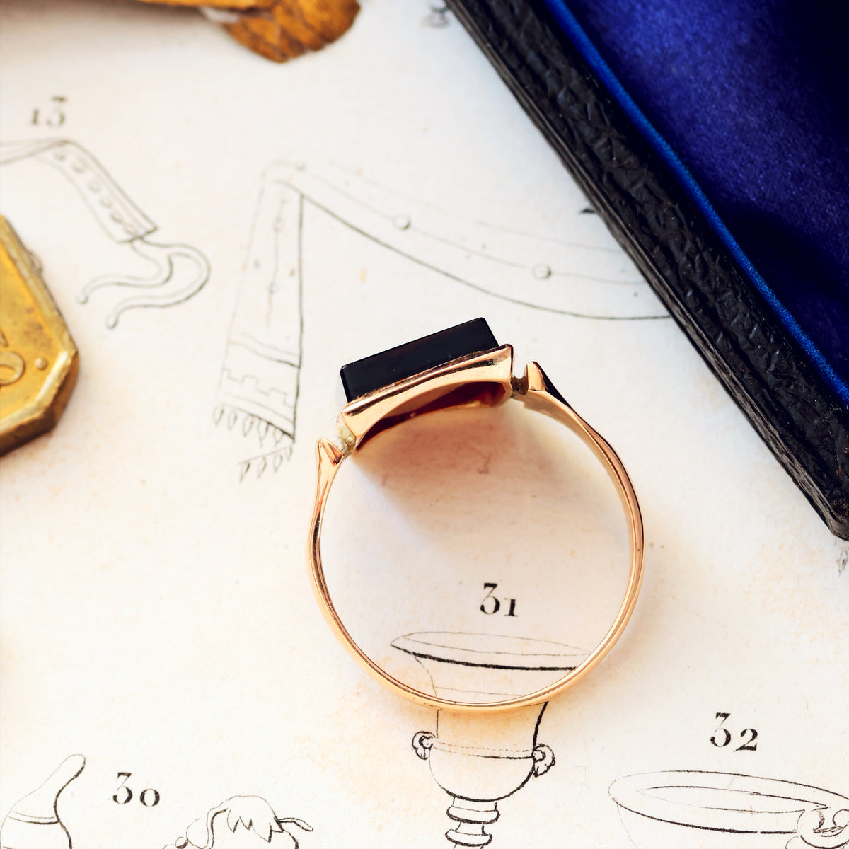 Antique Carnelian 'Janus' Intaglio Signet Ring