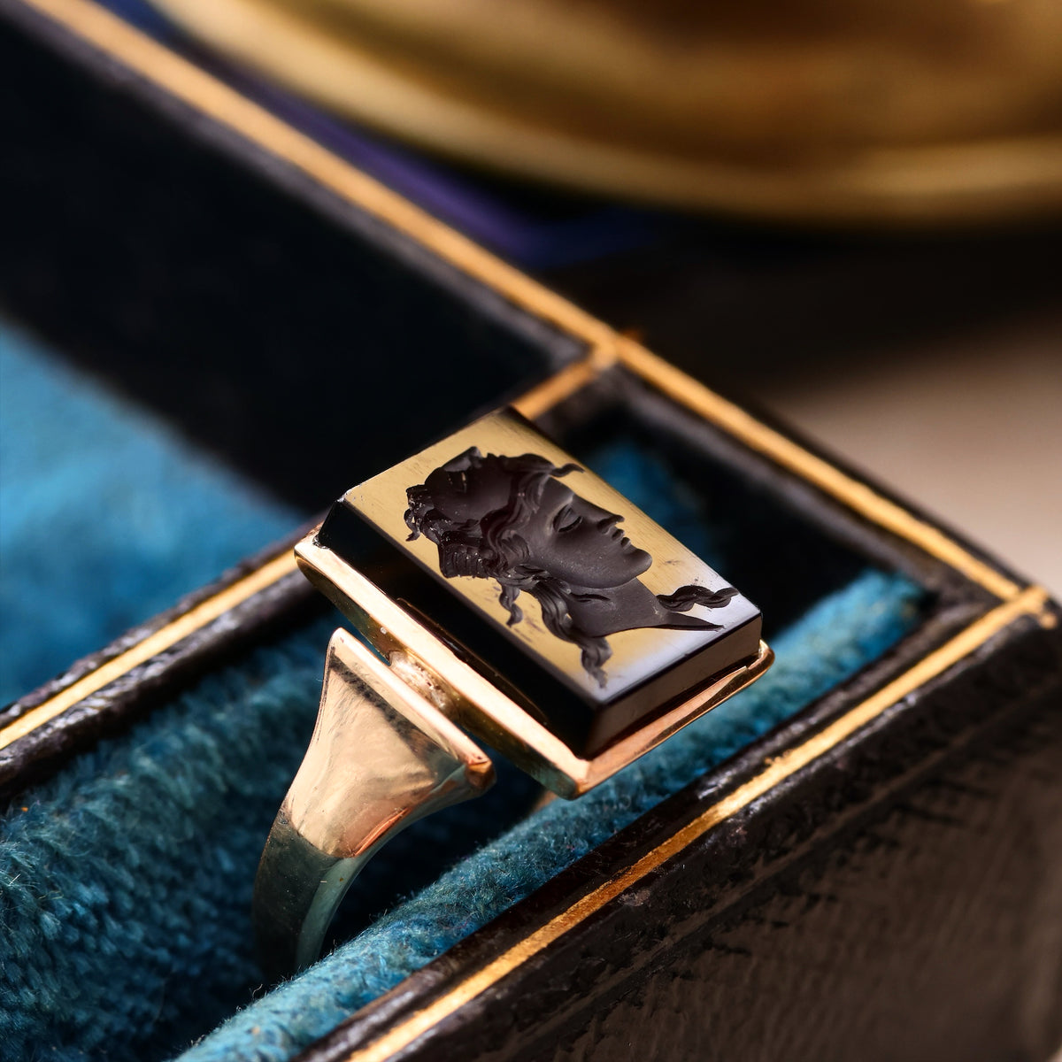 Antique Carnelian 'Janus' Intaglio Signet Ring