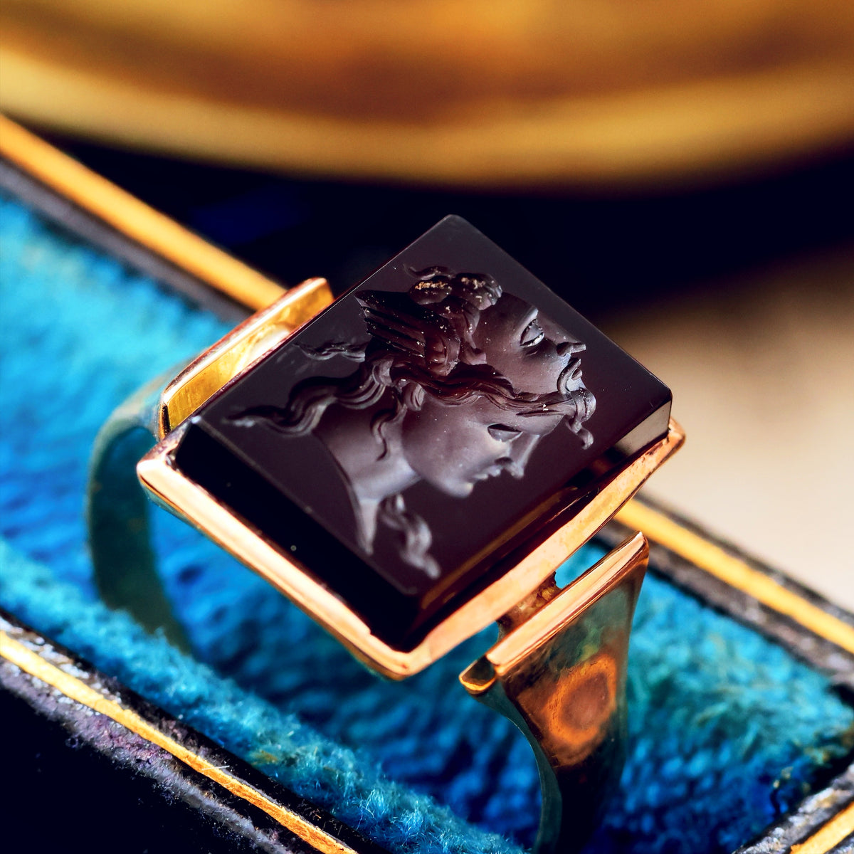 Antique Carnelian 'Janus' Intaglio Signet Ring