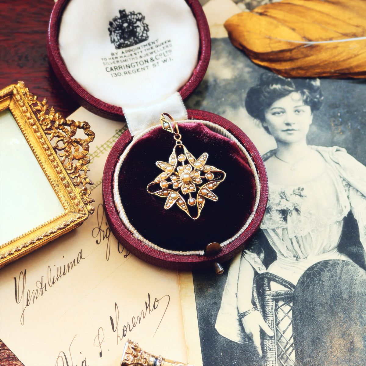 Victorian Seed Pearl Convertible Star Pendant/Brooch