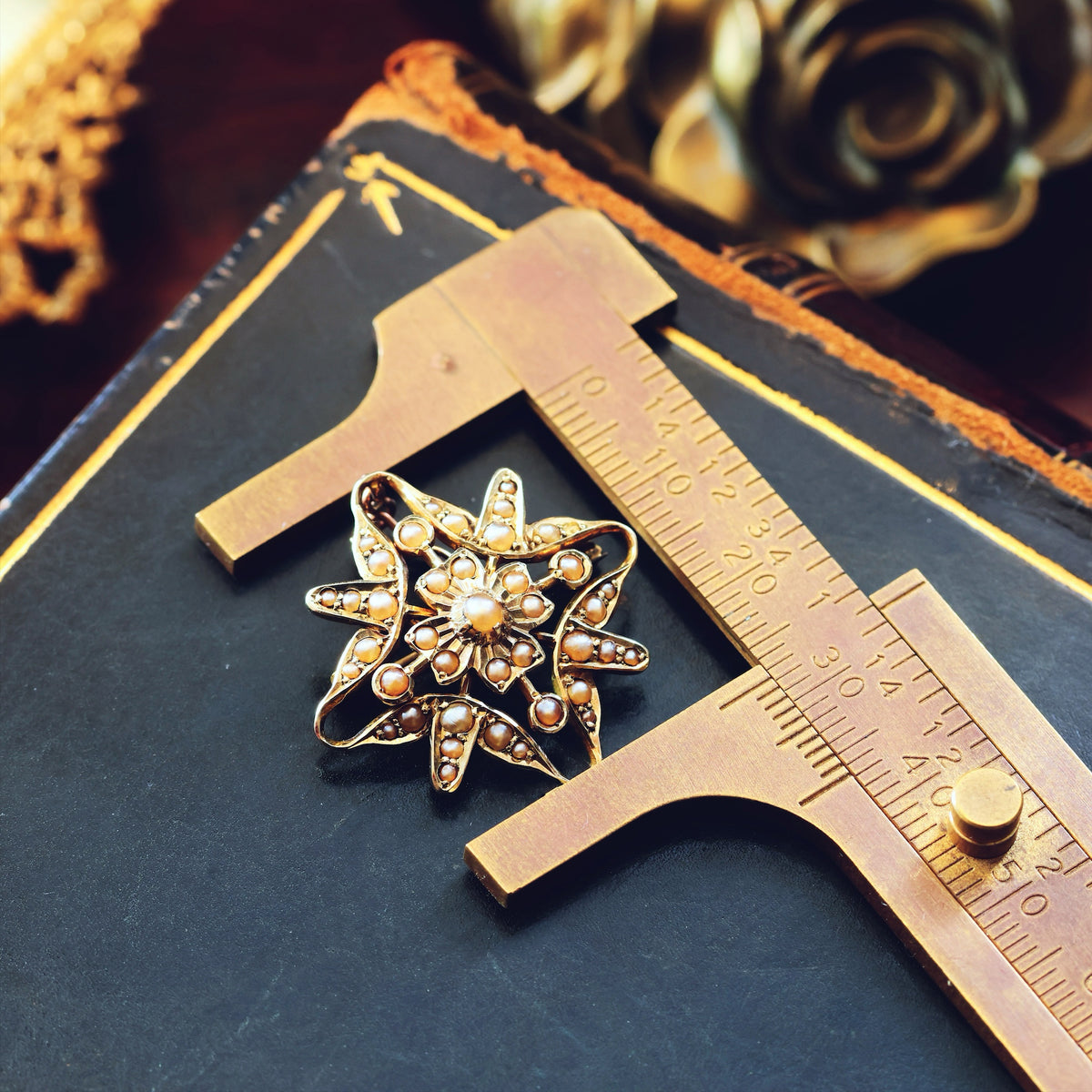 Victorian Seed Pearl Convertible Star Pendant/Brooch