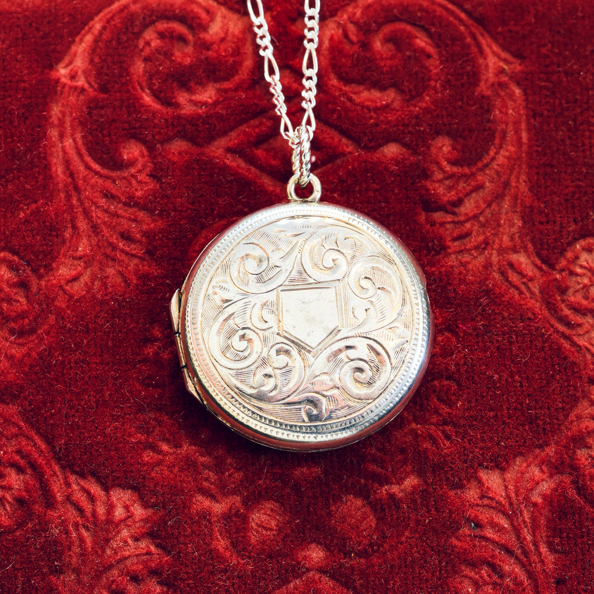 Vintage Hand Engraved Silver Locket