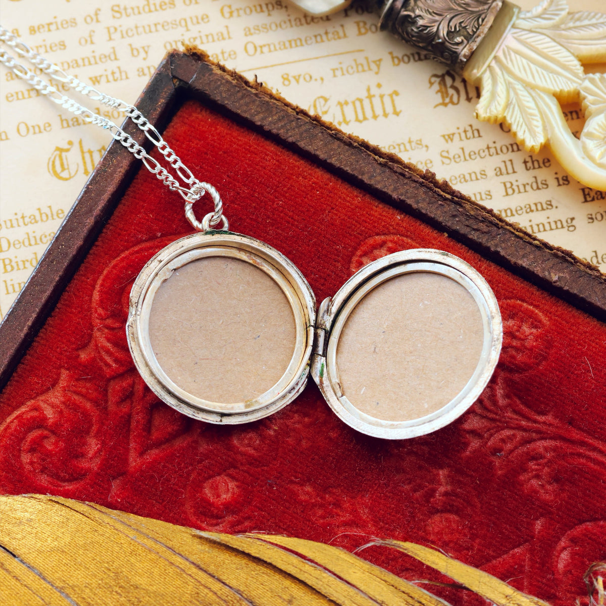 Vintage Hand Engraved Silver Locket