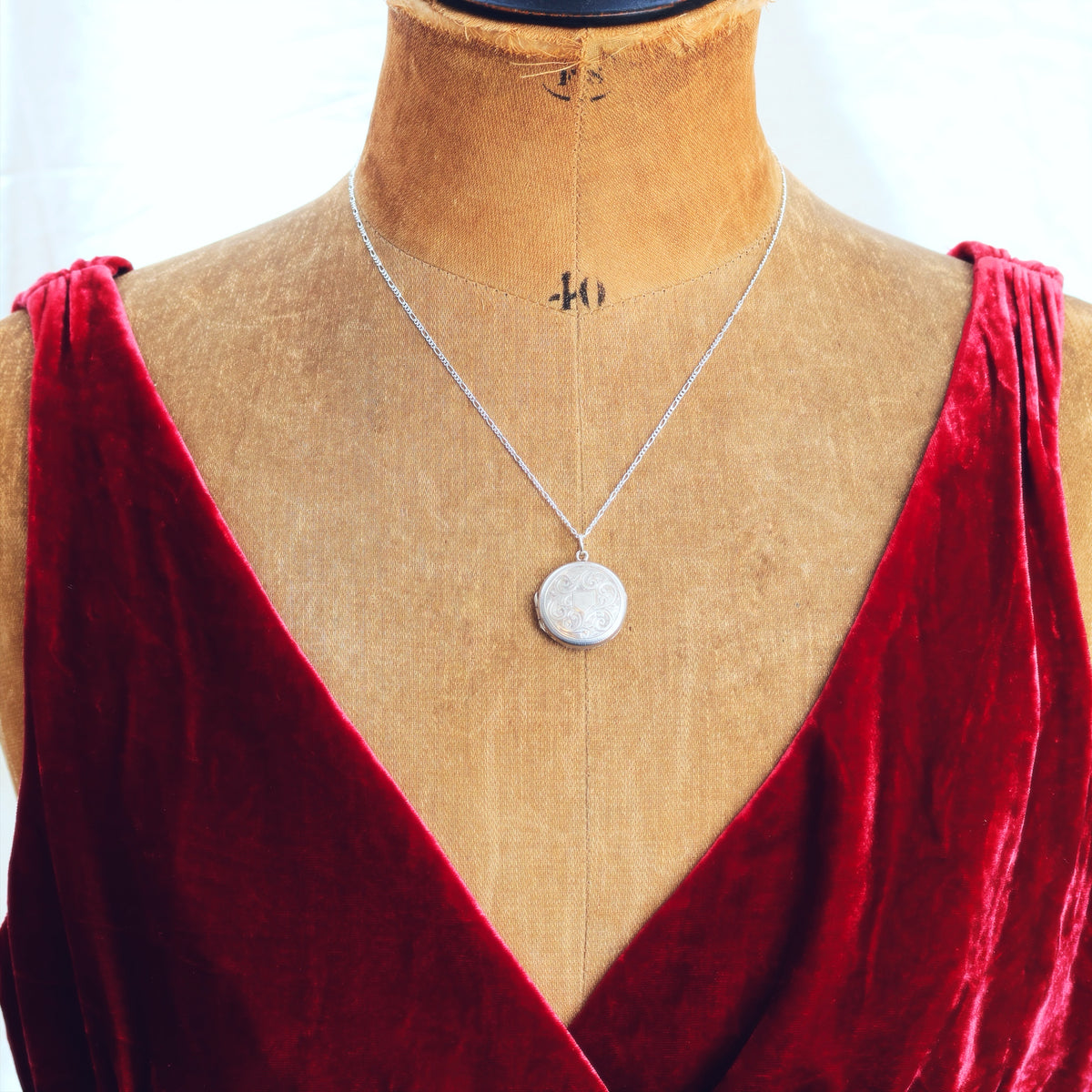 Vintage Hand Engraved Silver Locket