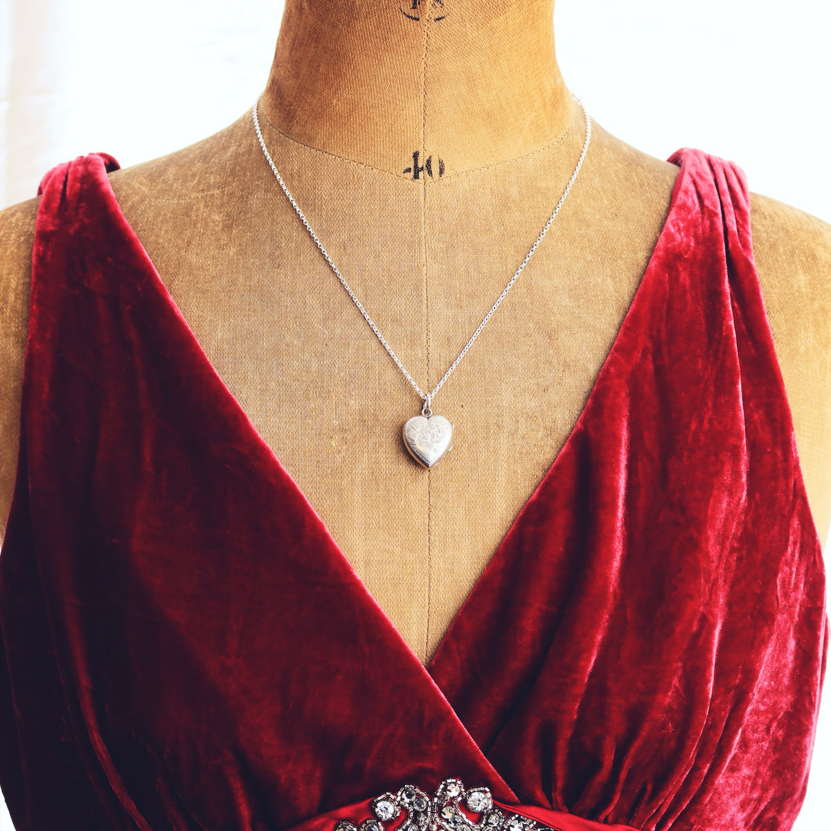 Antique Edwardian Hand Engraved Silver Locket