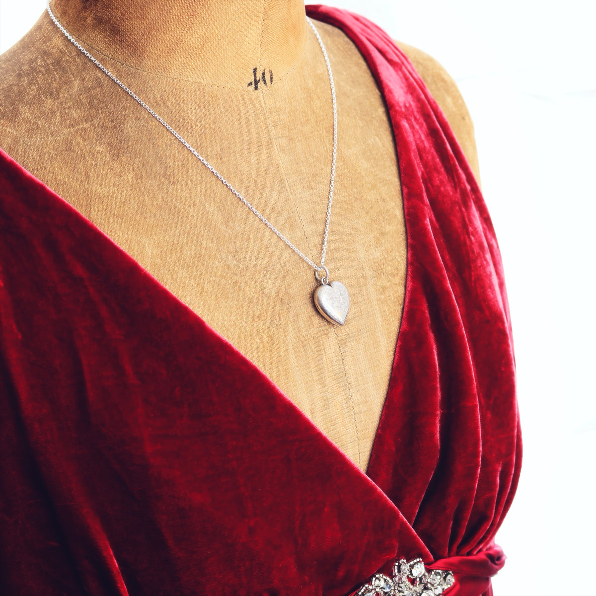 Antique Edwardian Hand Engraved Silver Locket